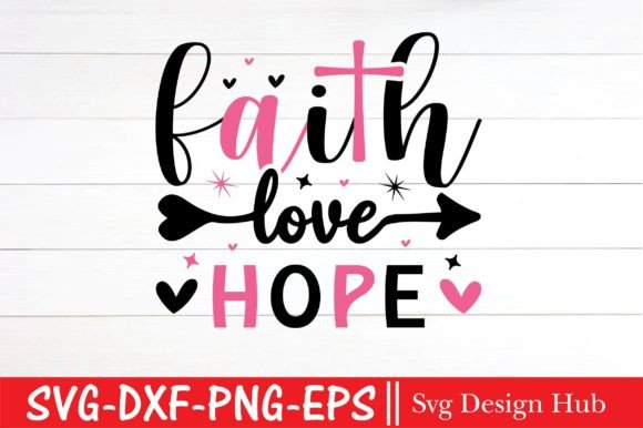 Faith Hope Love SVG: Breast Cancer Graphics for T-Shirt Designs