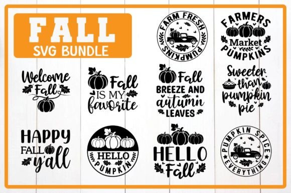 Fall Svg Bundle & Pumpkin Svg Bundle – Graphics for T-Shirt Designs