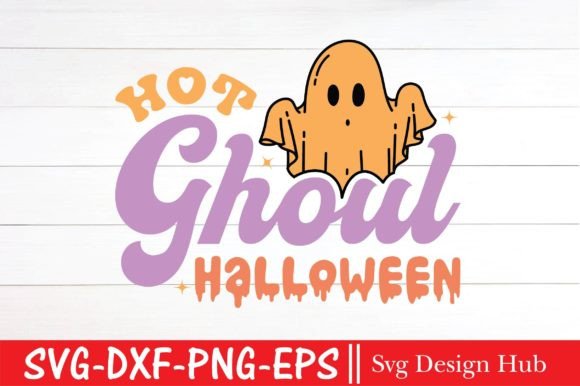 Hot Ghoul Halloween SVG: Retro Graphics for T-Shirt Designs
