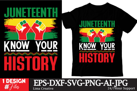 Juneteenth Know Your History: Graphics & T-Shirt Designs