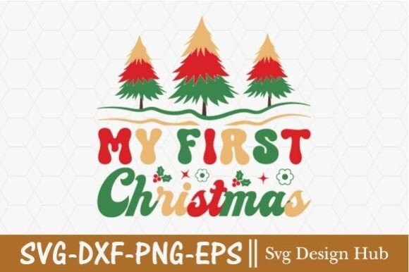My First Christmas Svg, Retro Santa Svg