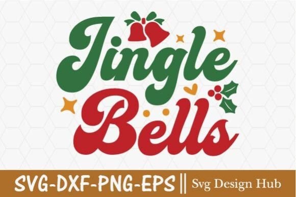 Retro Jingle Bells SVG: Retro Christmas Graphics & T-Shirt