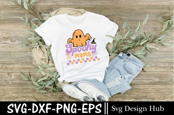 Retro Spooky Mama Svg, Retro Halloween