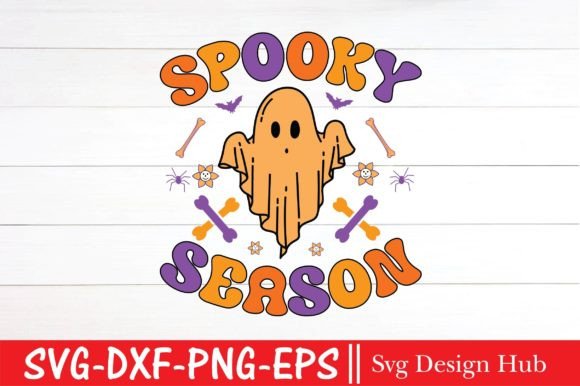 Spooky Season Svg, Retro Halloween Svg Graphics & T-Shirt Designs