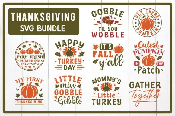 Thanksgiving SVG Bundle: Graphics for T-Shirt Designs